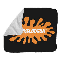Manta Sherpa Gris Retro Nickelodeon - Negro / 50 en x 60 en