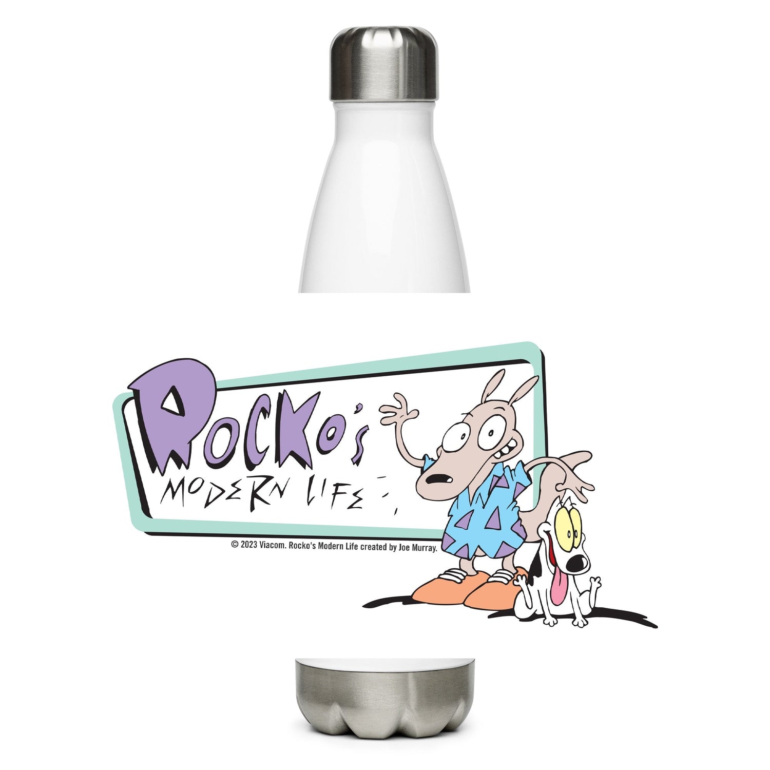 Rocko's Modern Life Logo 17oz Stainless Steel Water Bottle - Paramount Shop