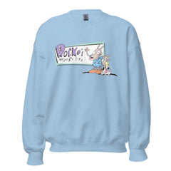 Rocko's Modern Life Logo Adult Crewneck Sweatshirt - Light Blue / SM