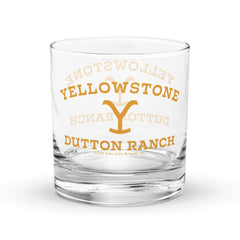 Yellowstone Rancho Dutton Logo Vidrio de roca - 10.5 oz