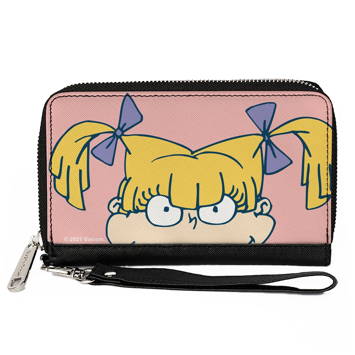 Rugrats Angelica Face Close - Up Pink Zip Around Clutch Wallet - Paramount Shop