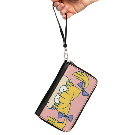 Rugrats Angelica Face Close - Up Pink Zip Around Clutch Wallet - Paramount Shop