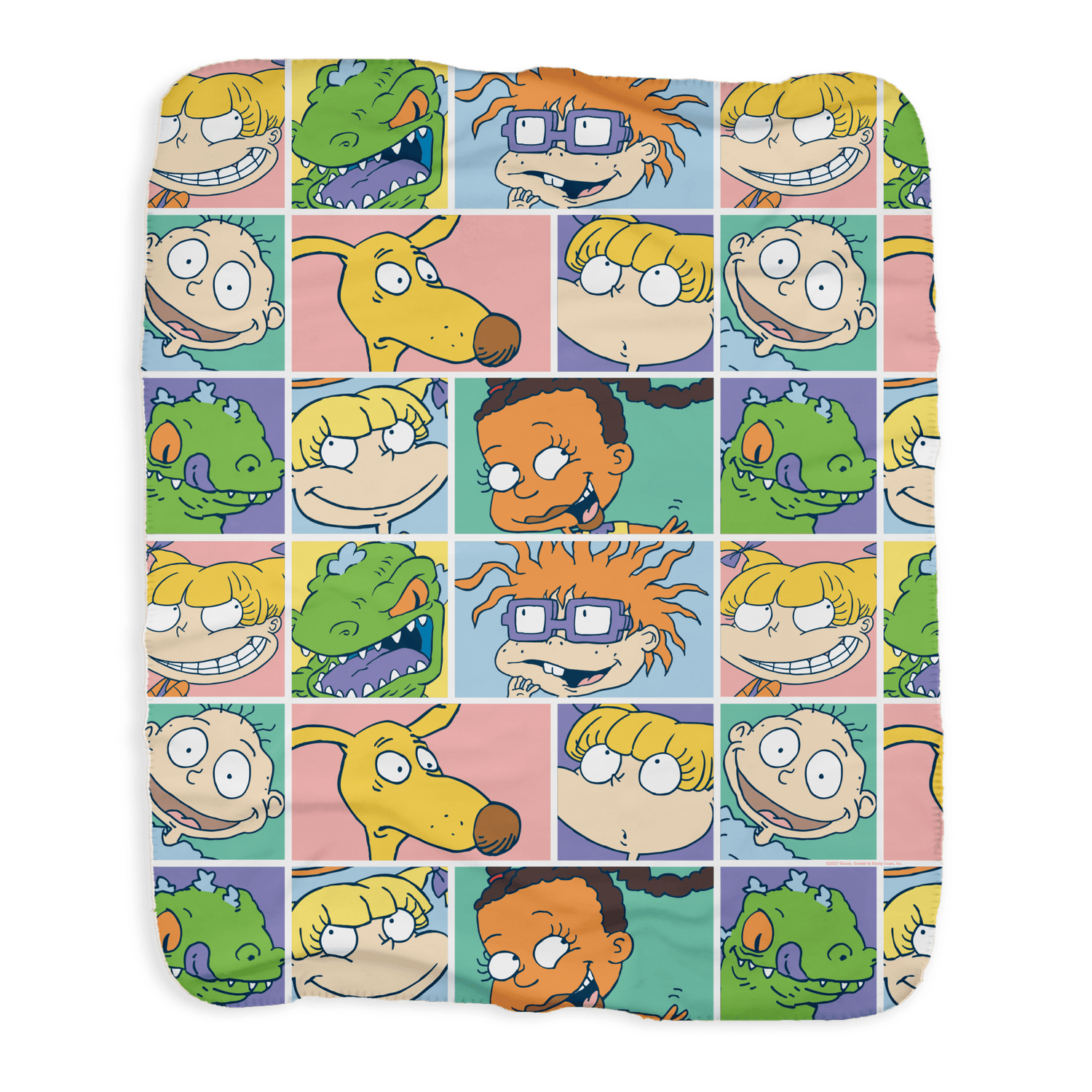 Rugrats Cast Grey Sherpa Blanket - Paramount Shop