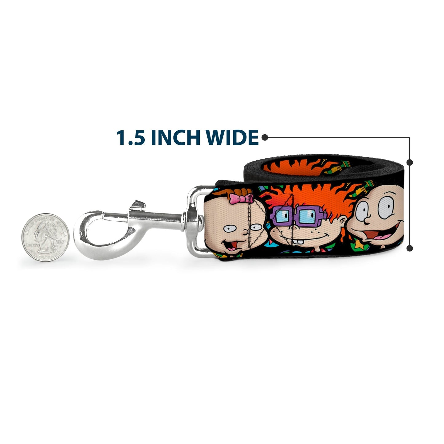 Rugrats Character Faces Close - Up Durable Official Dog Leash - Paramount Shop