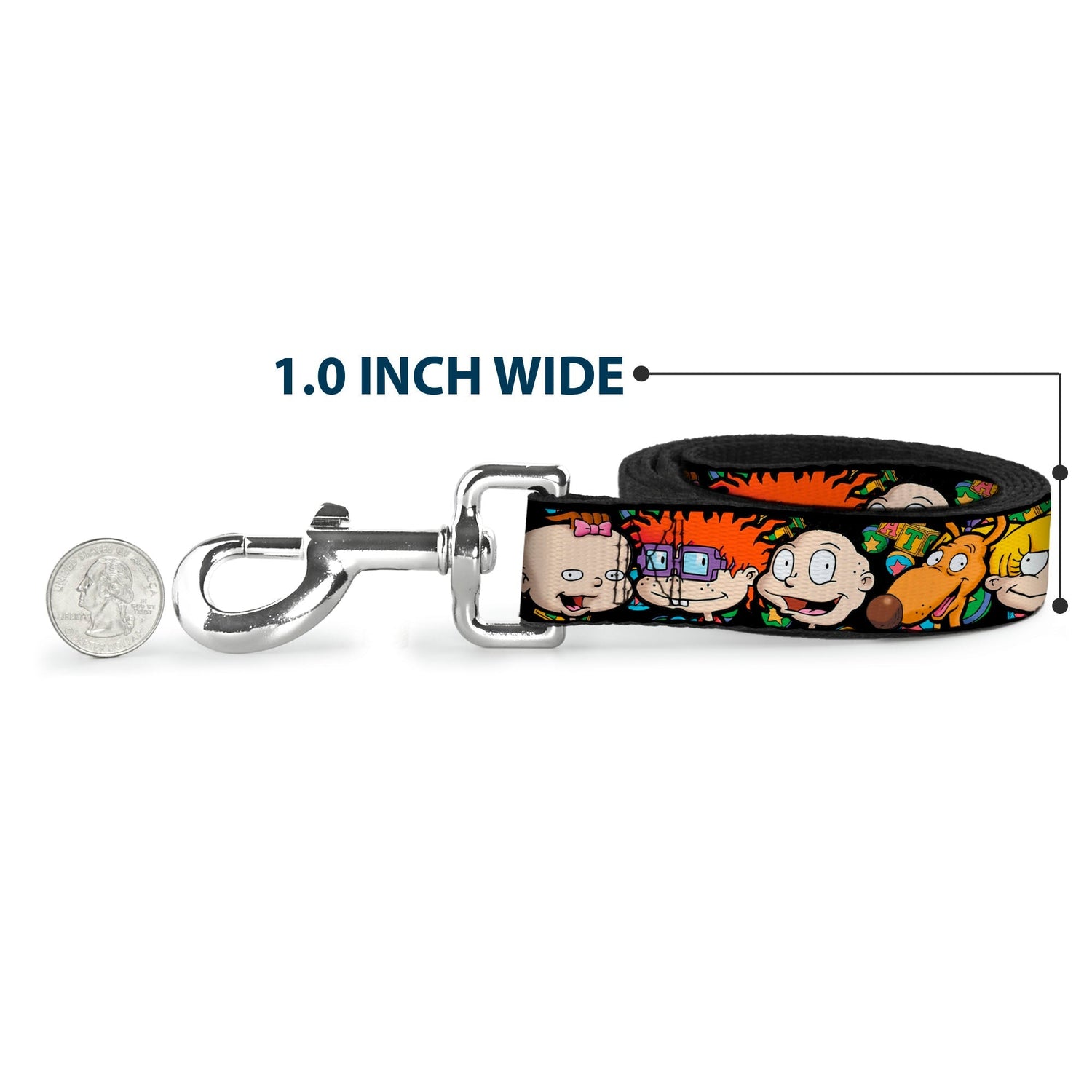 Rugrats Character Faces Close - Up Durable Official Dog Leash - Paramount Shop