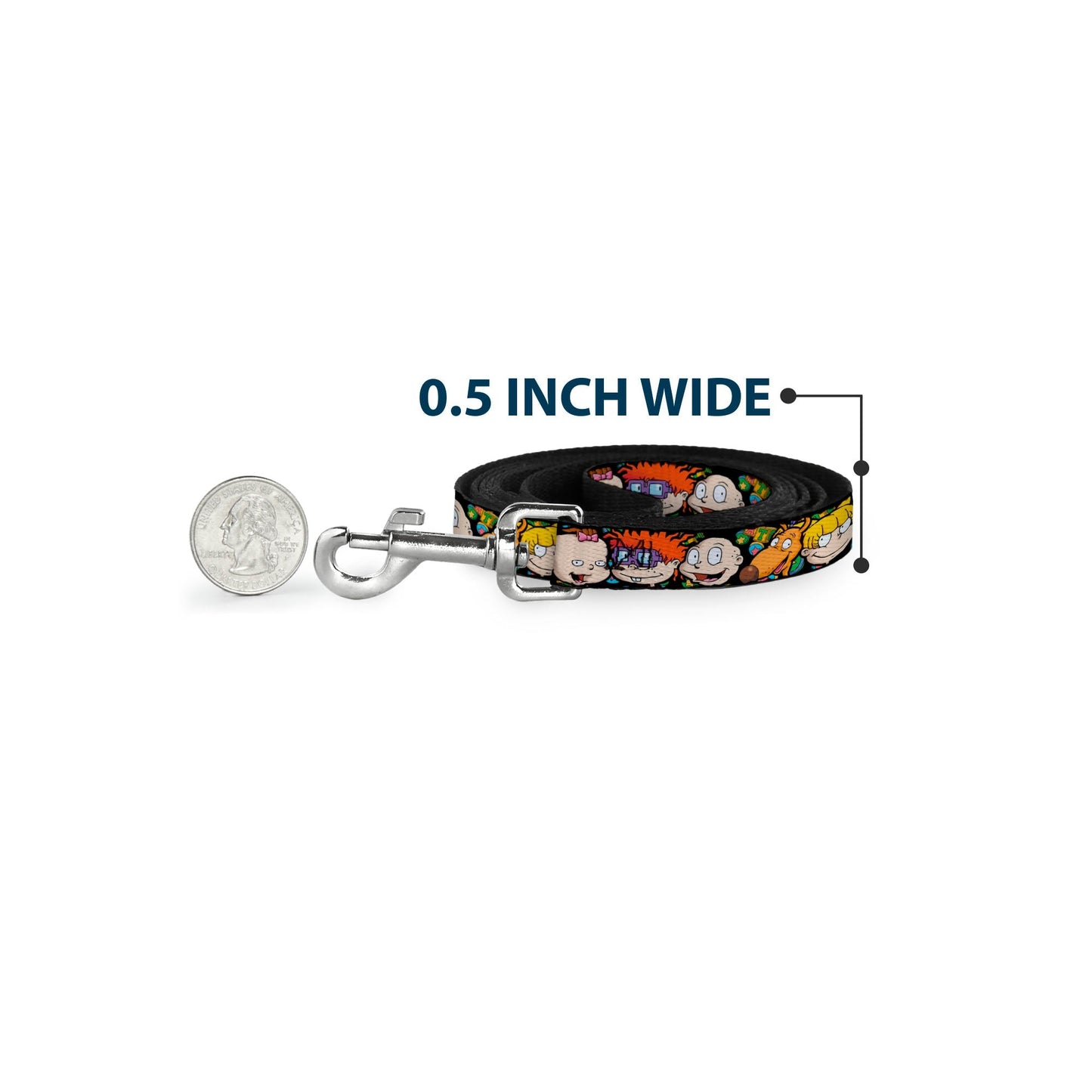Rugrats Character Faces Close - Up Durable Official Dog Leash - Paramount Shop