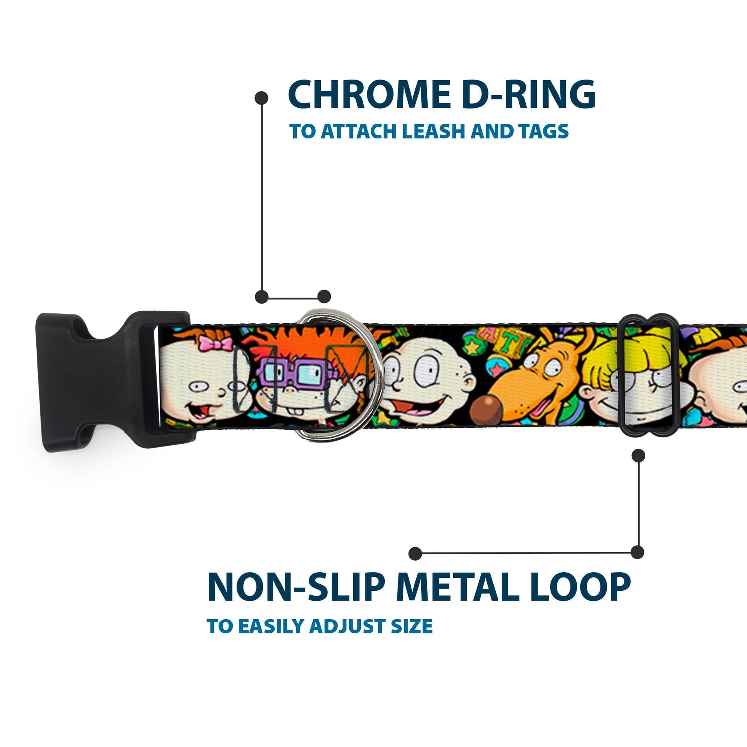 Rugrats Character Faces Close - Up Plastic Clip Collar - Paramount Shop