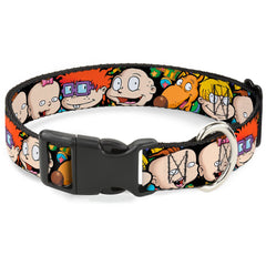 Rugrats Character Faces Close-Up Plastic Clip Collar - 0.5" WIDE / SMALL
