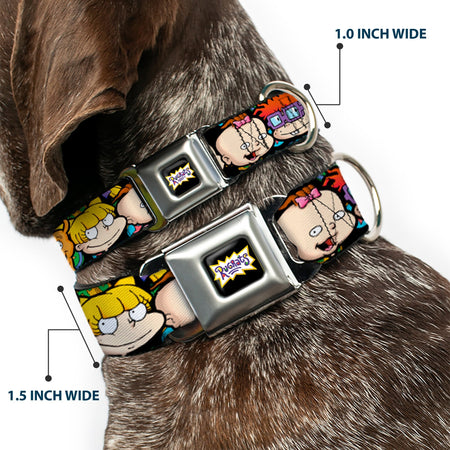 Rugrats Character Faces Close - Up Seatbelt Buckle Pet Collar - Paramount Shop