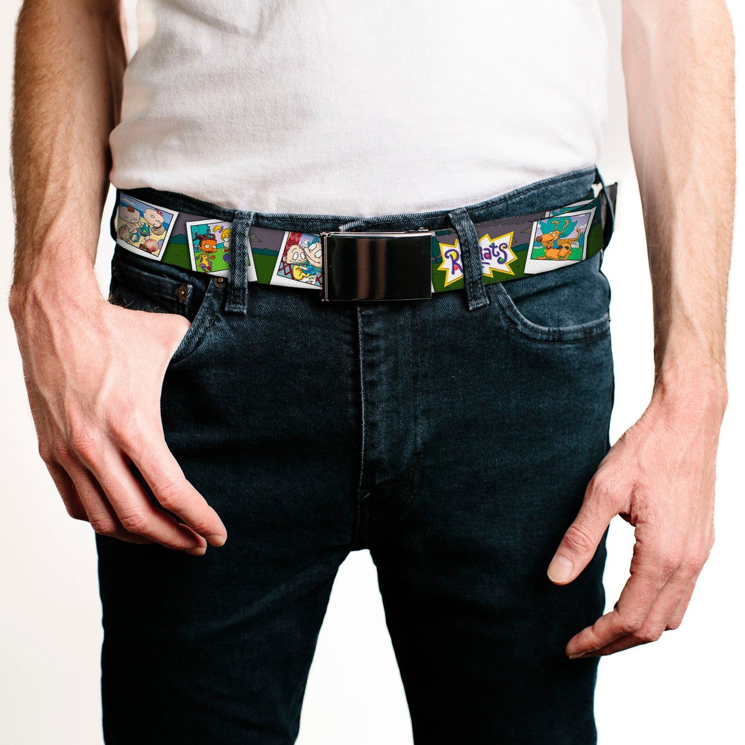 Rugrats Character Snapshots Black Buckle Webbing Belt - Paramount Shop