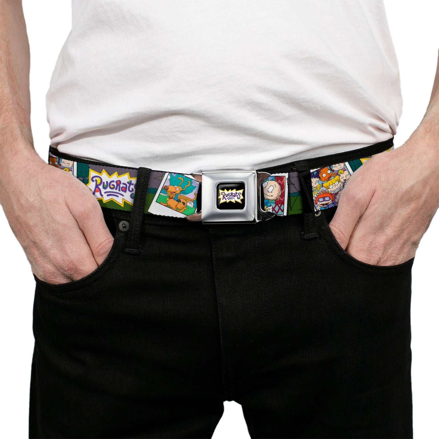 Rugrats Character Snapshots Logo Full Color Seatbelt Belt - Paramount Shop