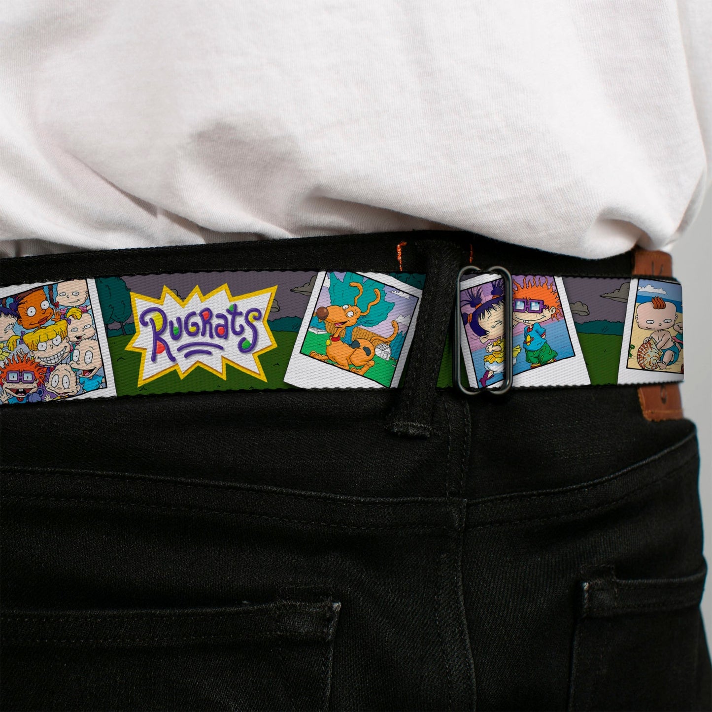 Rugrats Character Snapshots Logo Full Color Seatbelt Belt - Paramount Shop