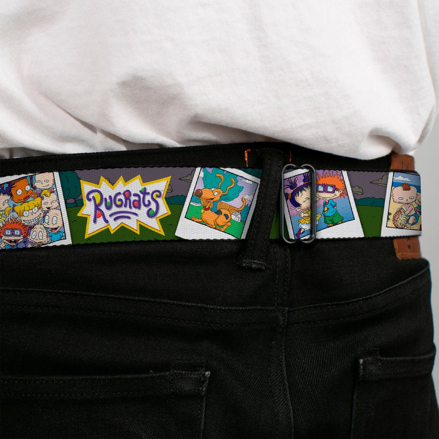 Rugrats Character Snapshots Logo Full Color Seatbelt Belt - Paramount Shop