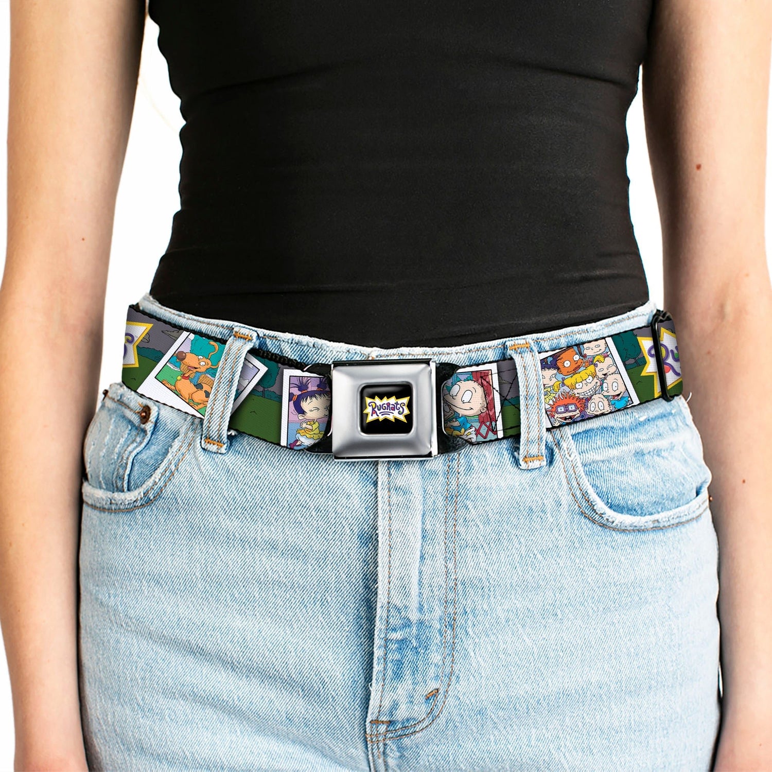 Rugrats Character Snapshots Logo Full Color Seatbelt Belt - Paramount Shop