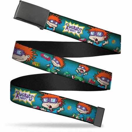 Rugrats Chuckie Finster Poses Black Buckle Web Belt - Paramount Shop