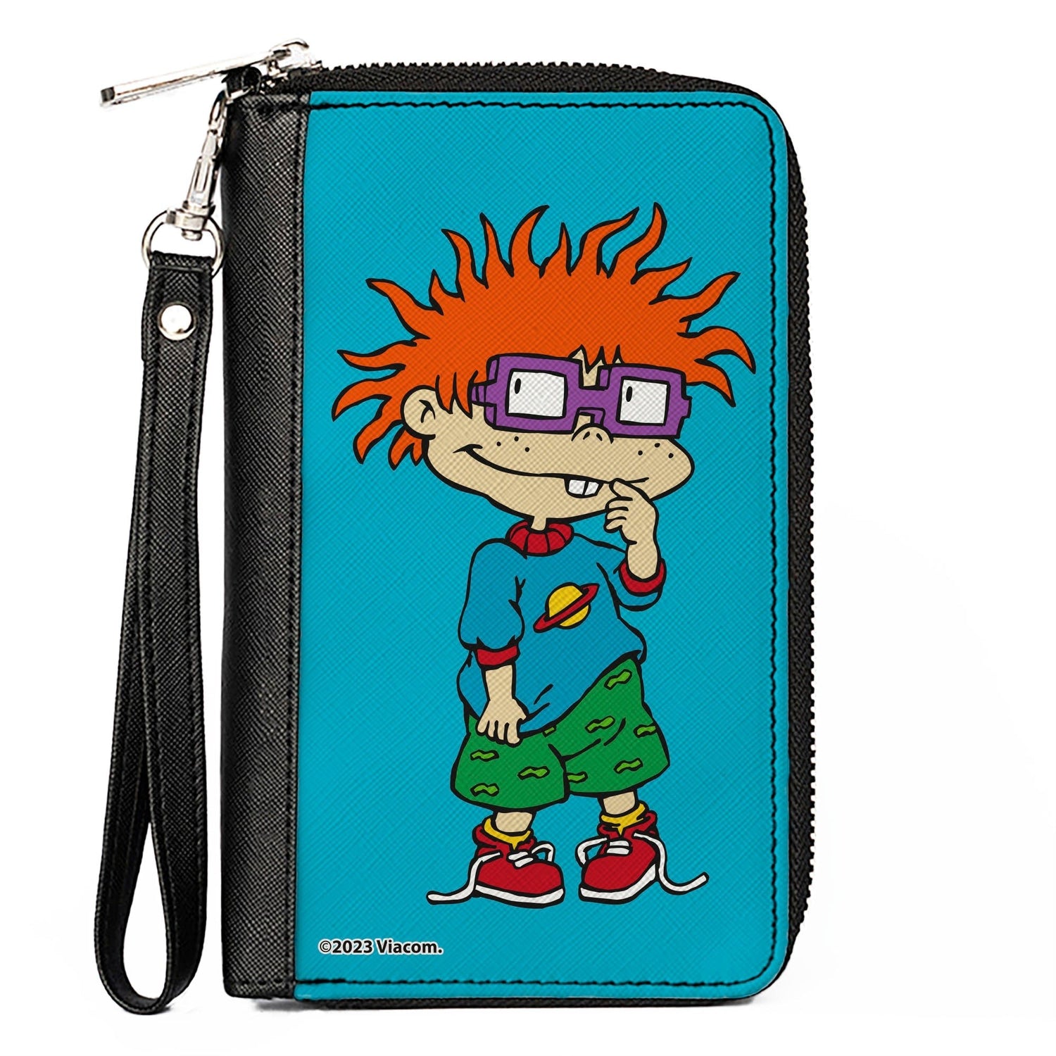 Rugrats Chuckie Pose Blue Rectangle Zip Around Wallet - Paramount Shop