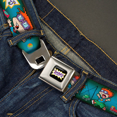 Rugrats Chuckie Poses Logo Full Color Seatbelt Belt - Paramount Shop