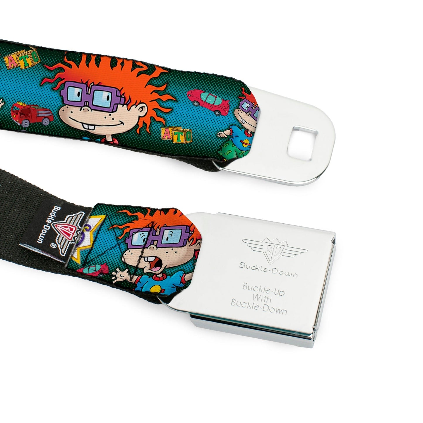 Rugrats Chuckie Poses Logo Full Color Seatbelt Belt - Paramount Shop
