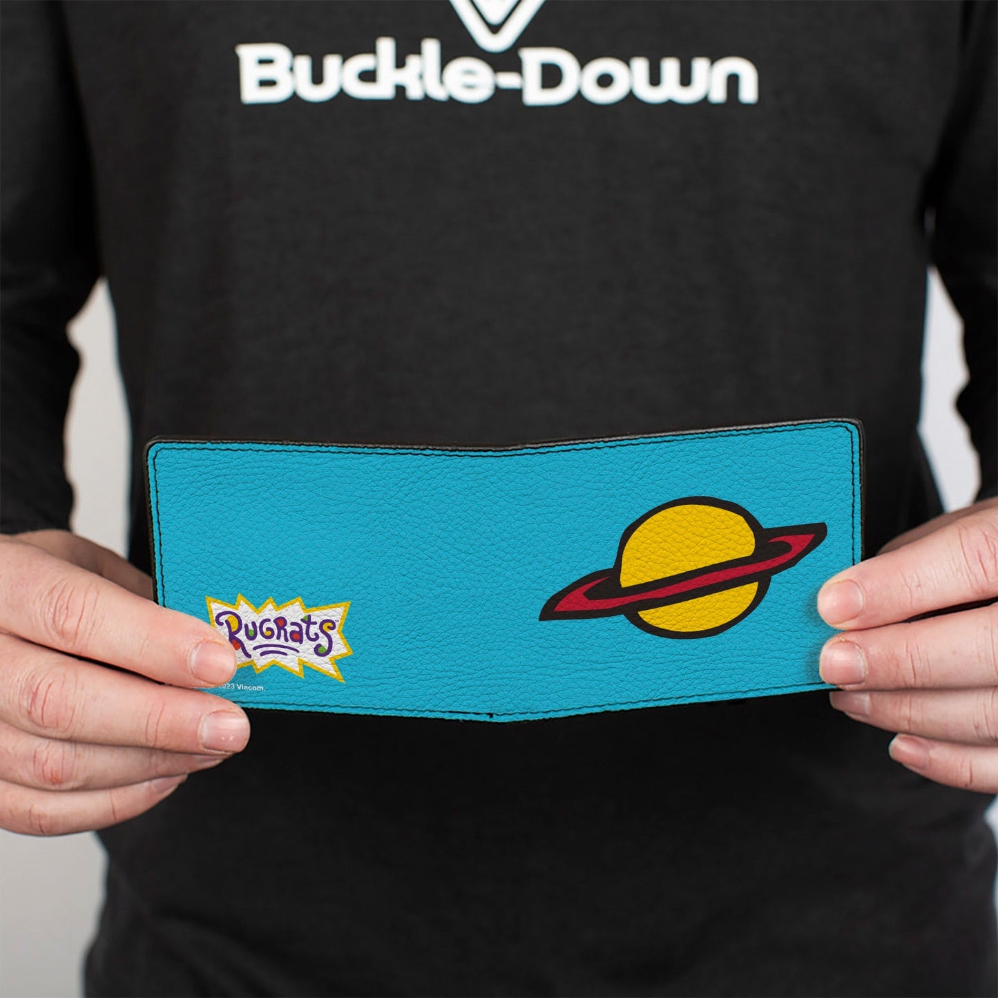 Rugrats Chuckie Saturn Shirt Icon Blue Bi - Fold Wallet - Paramount Shop