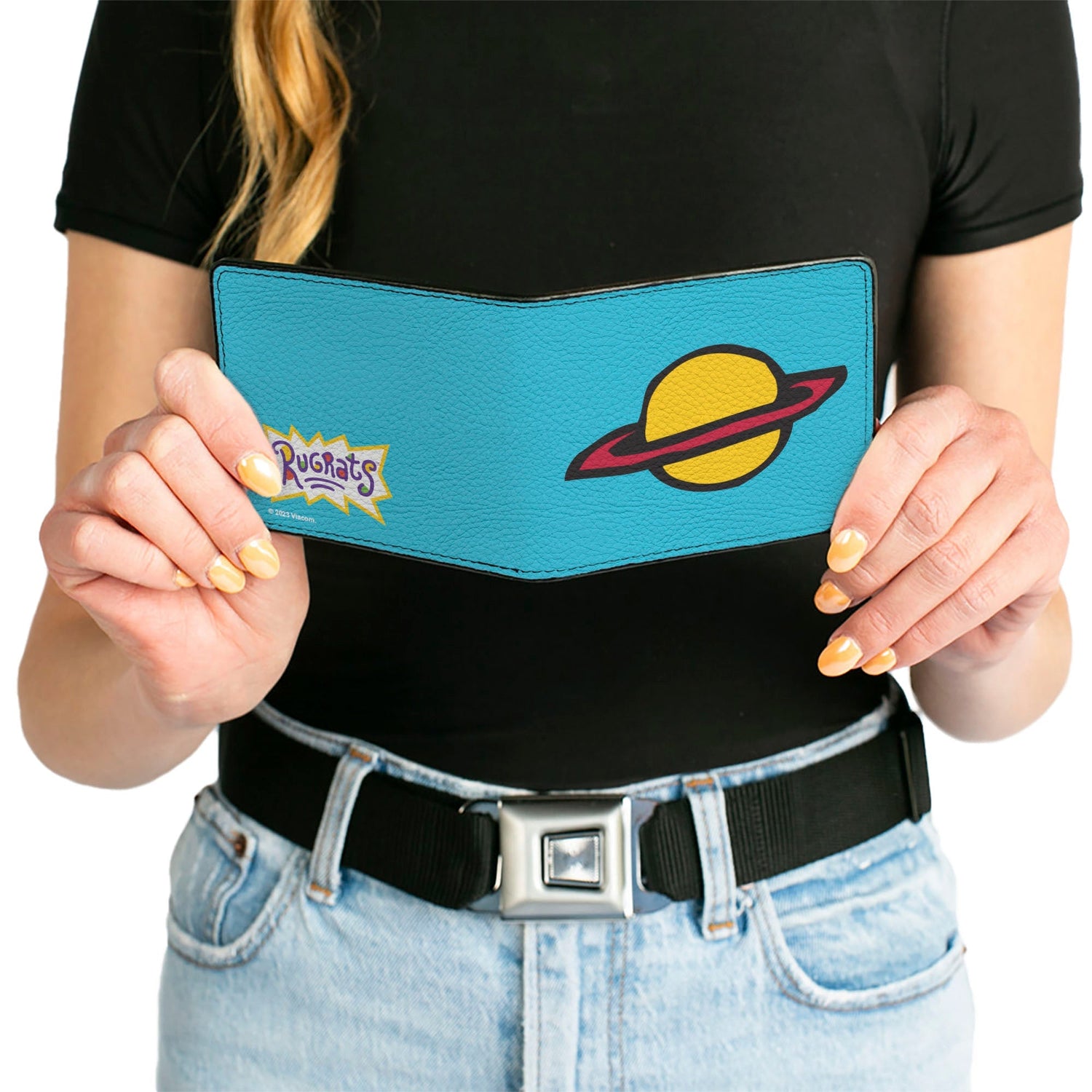 Rugrats Chuckie Saturn Shirt Icon Blue Bi - Fold Wallet - Paramount Shop