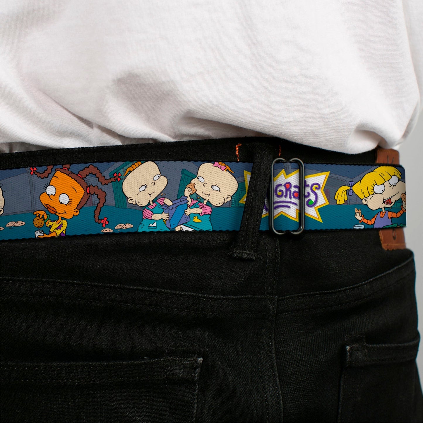 Rugrats Cookie Scene Logo Full Color Seatbelt Belt - Paramount Shop