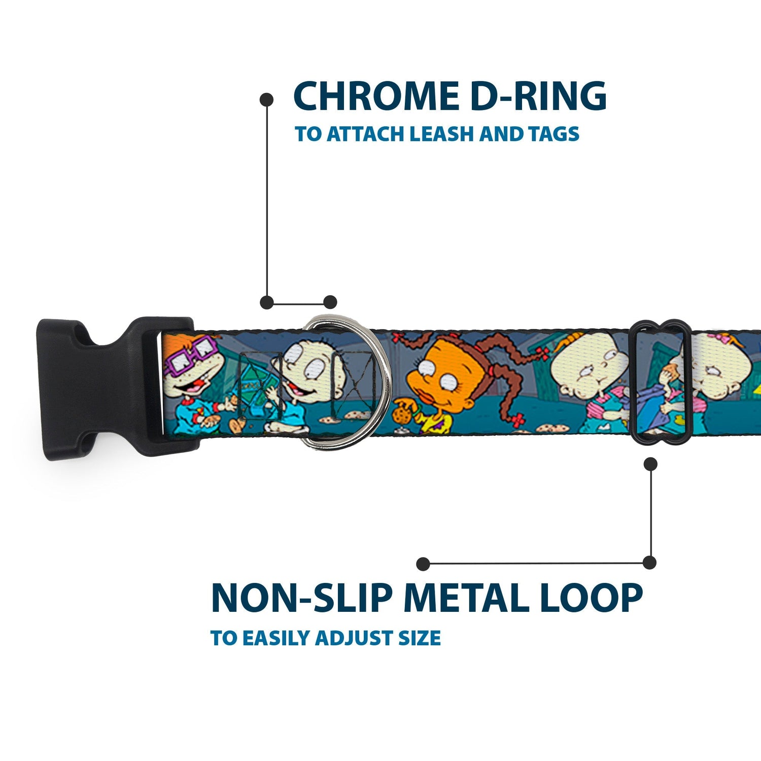 Rugrats Cookie Scene Plastic Clip Adjustable Pet Collar - Paramount Shop