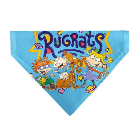 Rugrats Four Character Group Pose Light Blue Pet Bandana - Paramount Shop