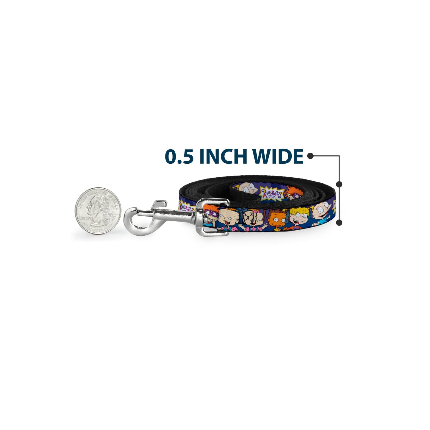 Rugrats Group Pose Character Print Nylon Dog Leash - Paramount Shop