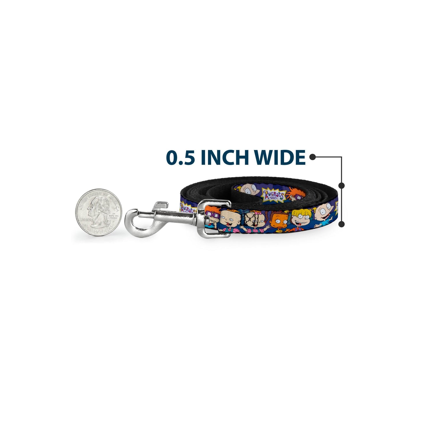 Rugrats Group Pose Character Print Nylon Dog Leash - Paramount Shop