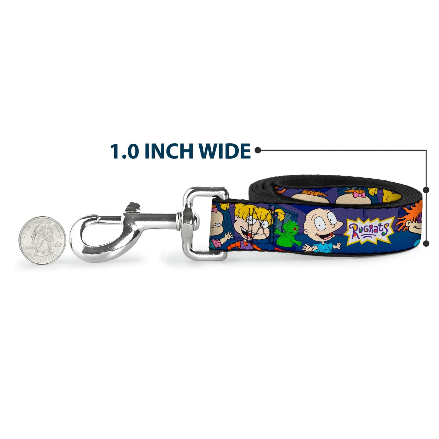 Rugrats Group Pose with Reptar Durable Clip Dog Leash - Paramount Shop