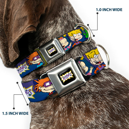Rugrats Group Pose with Reptar Seatbelt Buckle Dog Collar - Paramount Shop