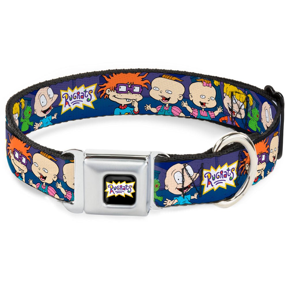 Rugrats Group Pose with Reptar Seatbelt Buckle Dog Collar - Paramount Shop