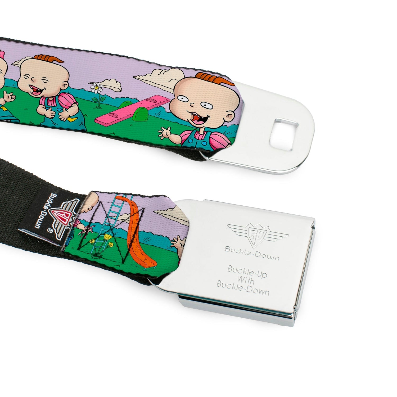 Rugrats Lil & Phil Outdoor Poses Logo Seatbelt Webbing Belt - Paramount Shop