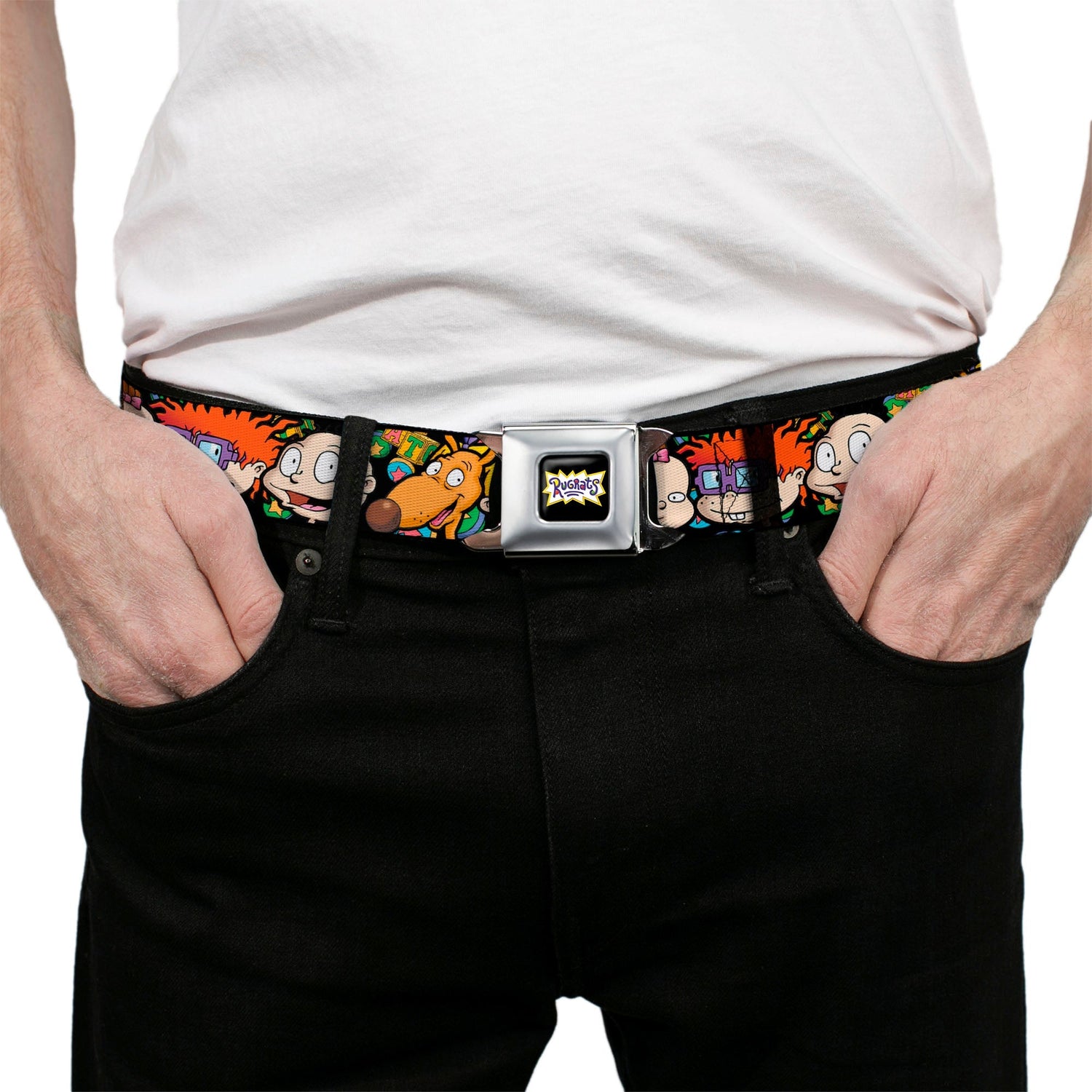 Rugrats Logo and Character Faces Close - Up Seatbelt Belt - Paramount Shop
