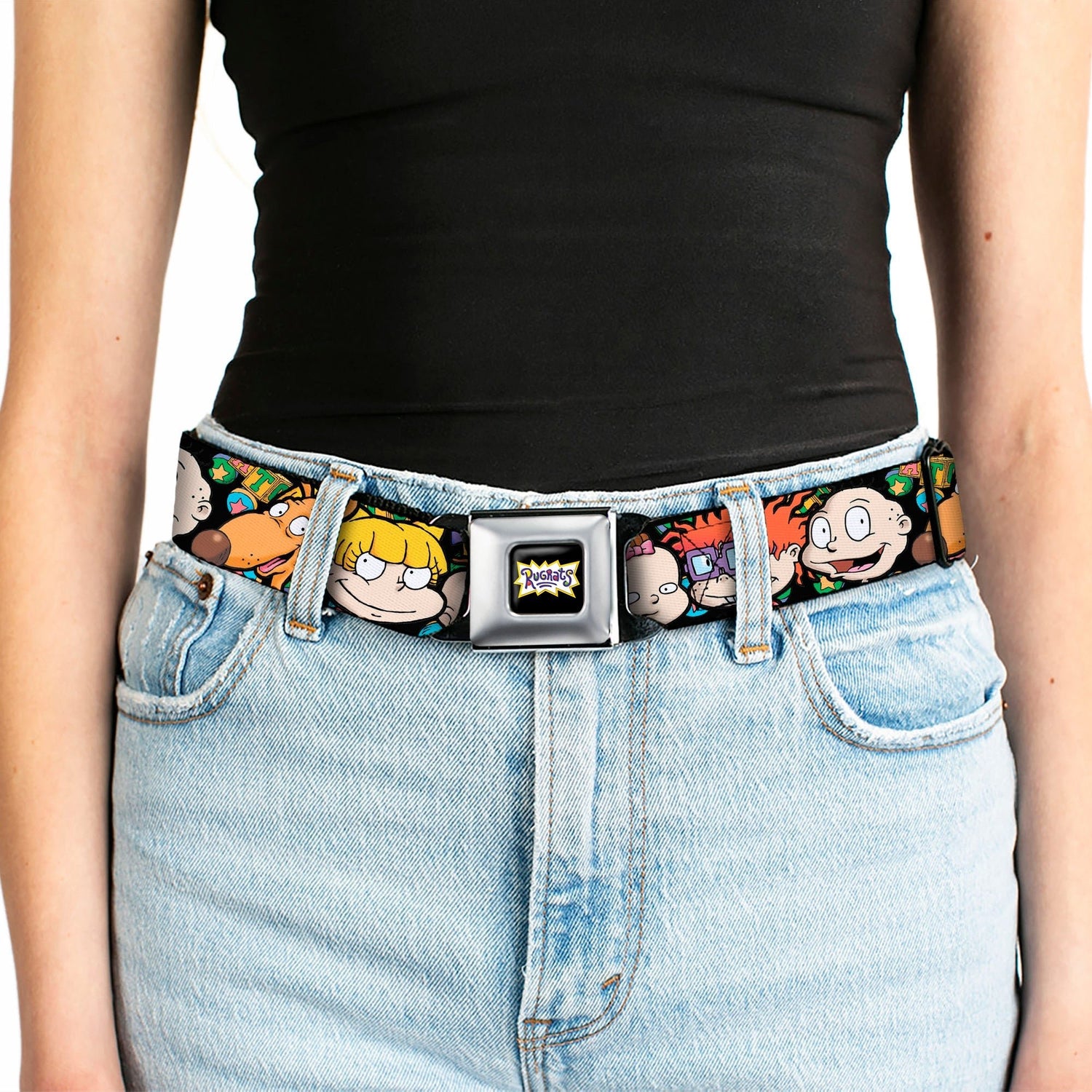 Rugrats Logo and Character Faces Close - Up Seatbelt Belt - Paramount Shop