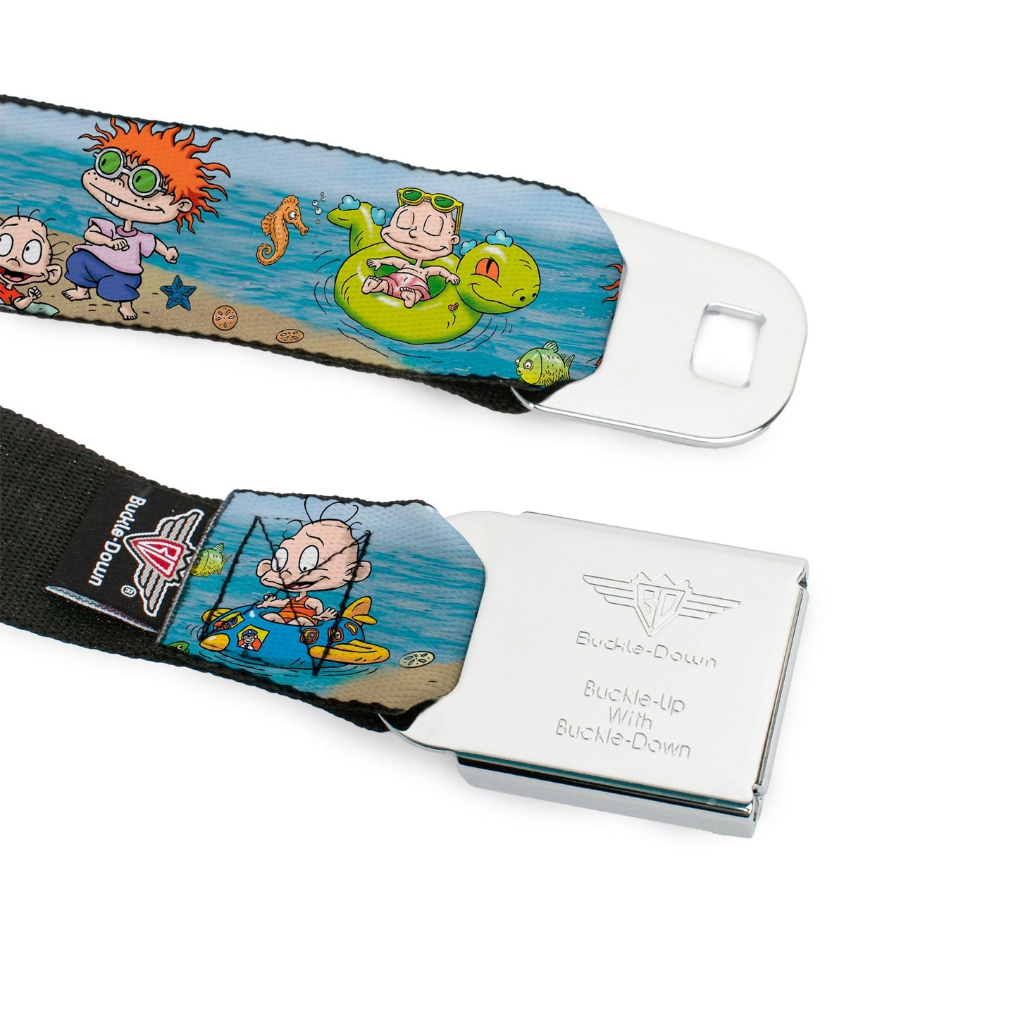 Rugrats Logo Beach Play Scene Full Color Seatbelt Belt - Paramount Shop