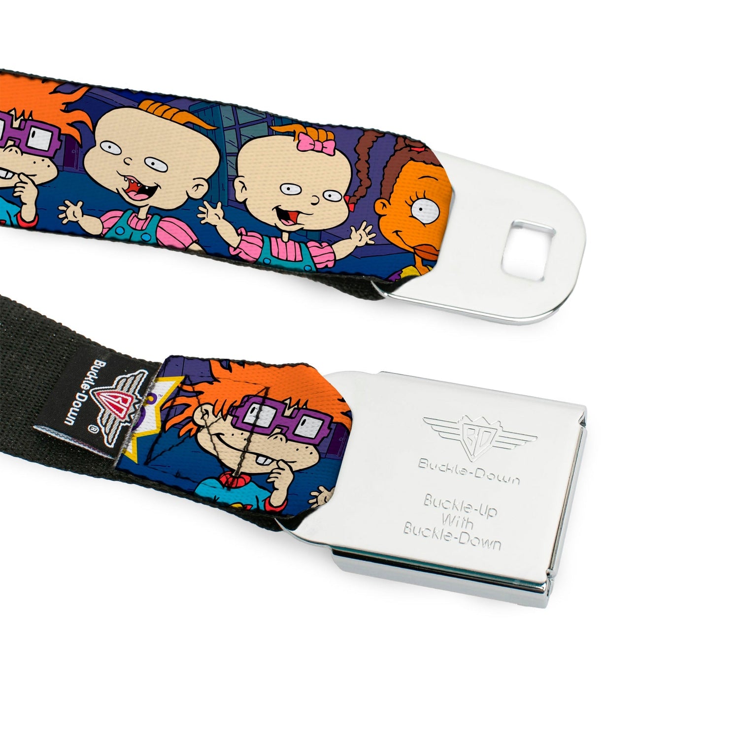Rugrats Logo Full Color Group Pose Fashion Seatbelt Belt - Paramount Shop