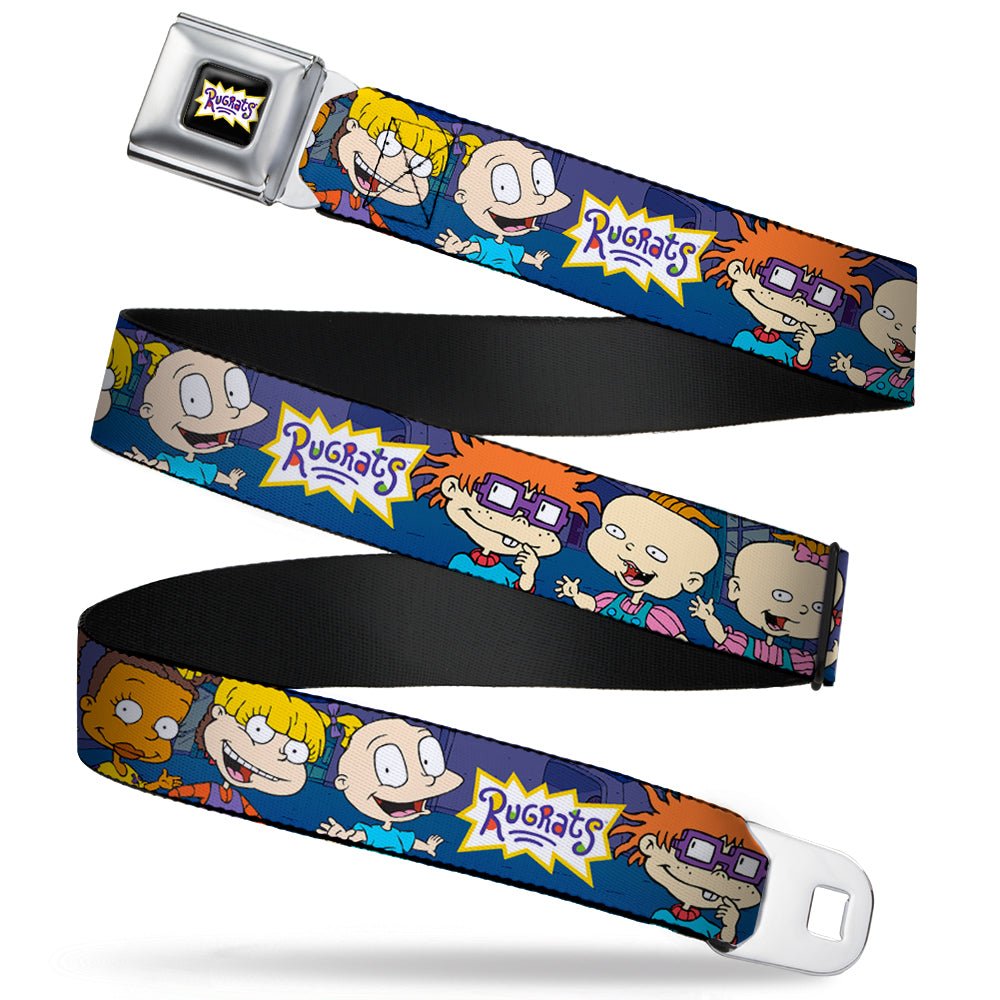 Rugrats Logo Full Color Group Pose Fashion Seatbelt Belt - Paramount Shop