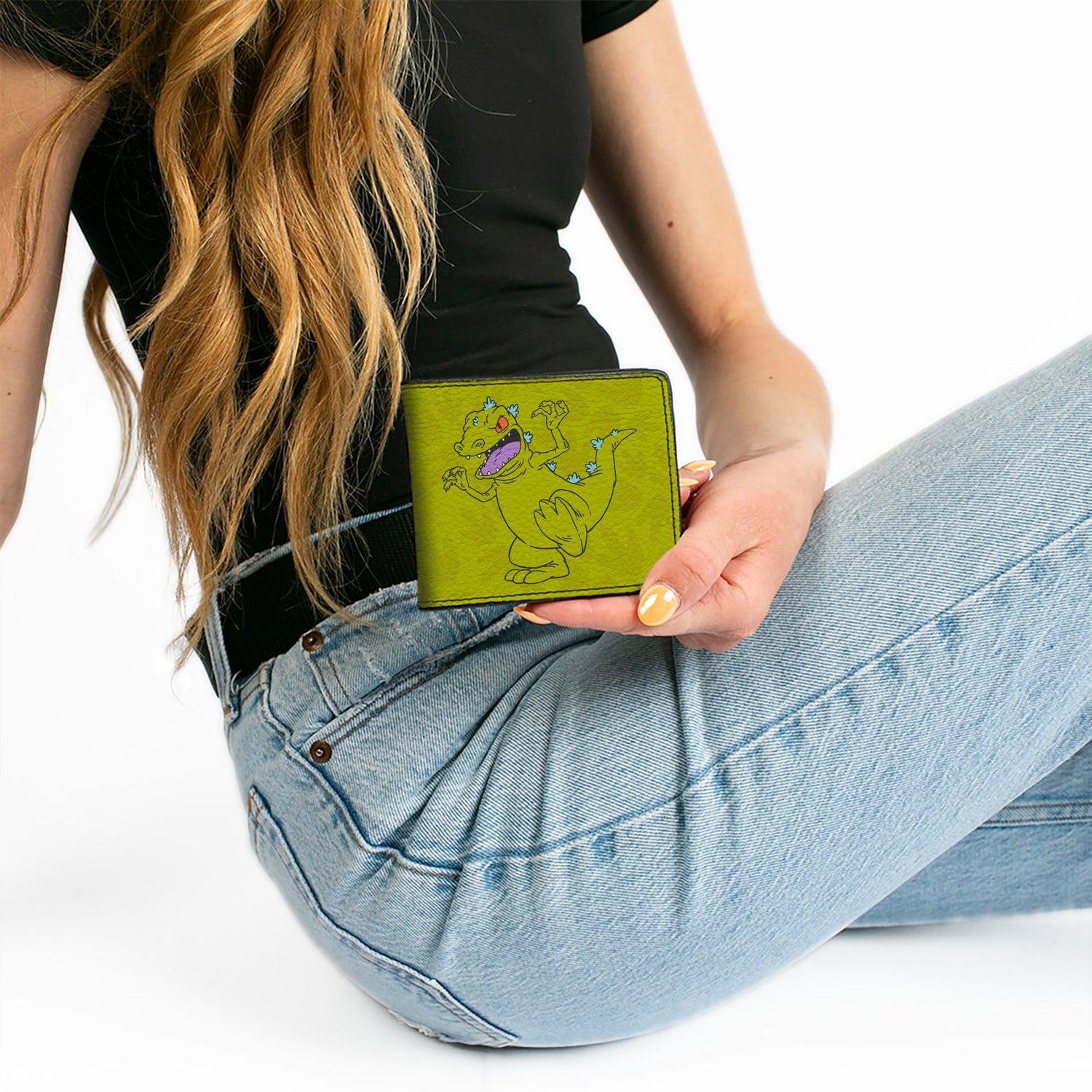Rugrats Reptar 2 - Poses Scattered Greens Bi - Fold Wallet - Paramount Shop