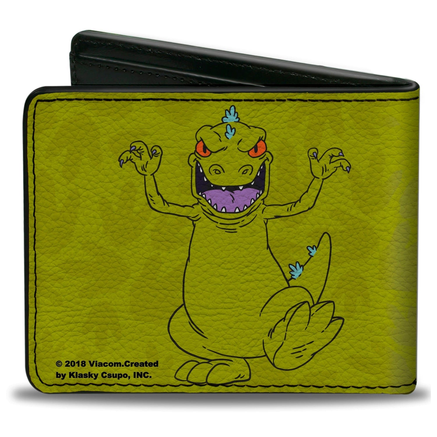Rugrats Reptar 2 - Poses Scattered Greens Bi - Fold Wallet - Paramount Shop