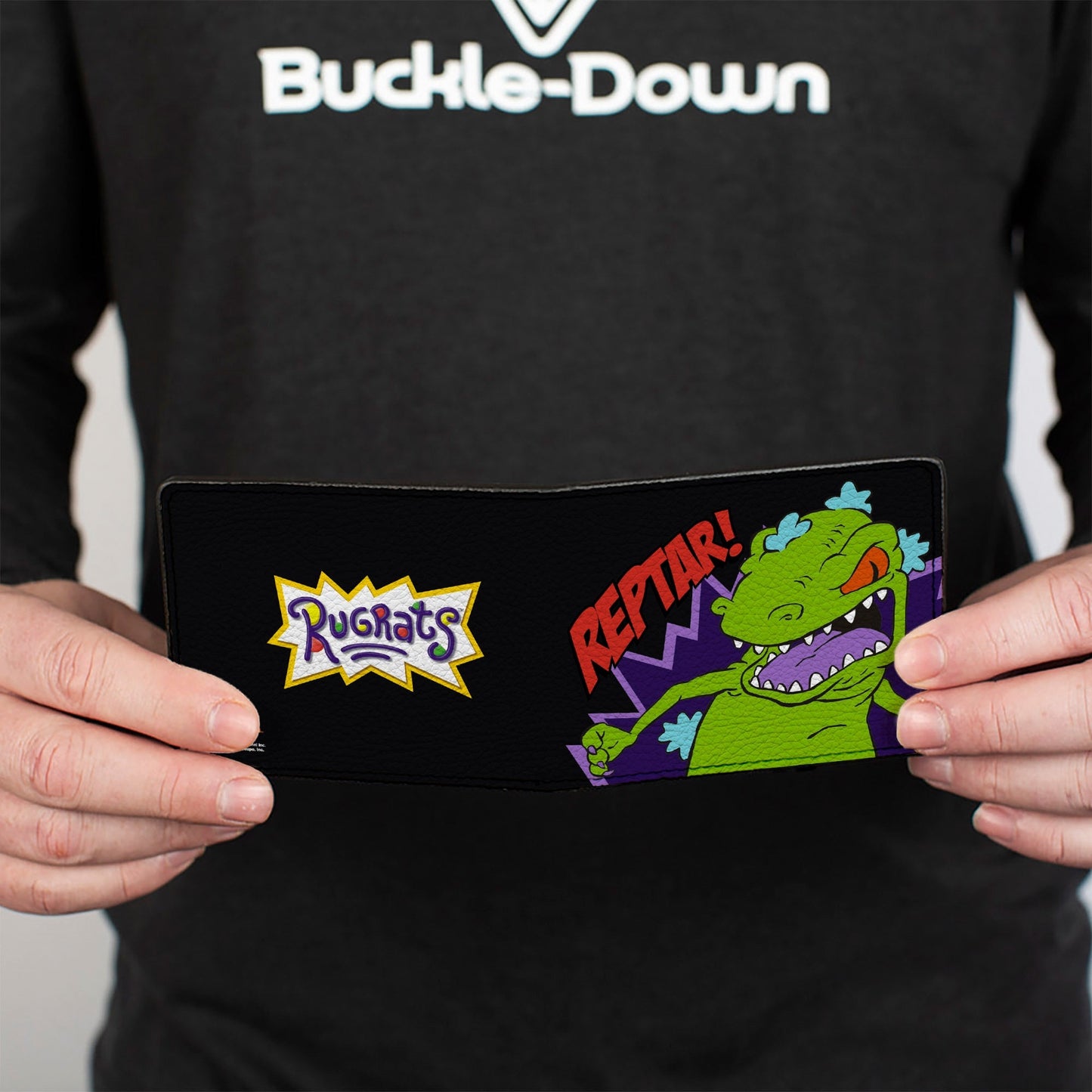 Rugrats Reptar Pose and Logo Vegan Leather Bi - Fold Wallet - Paramount Shop