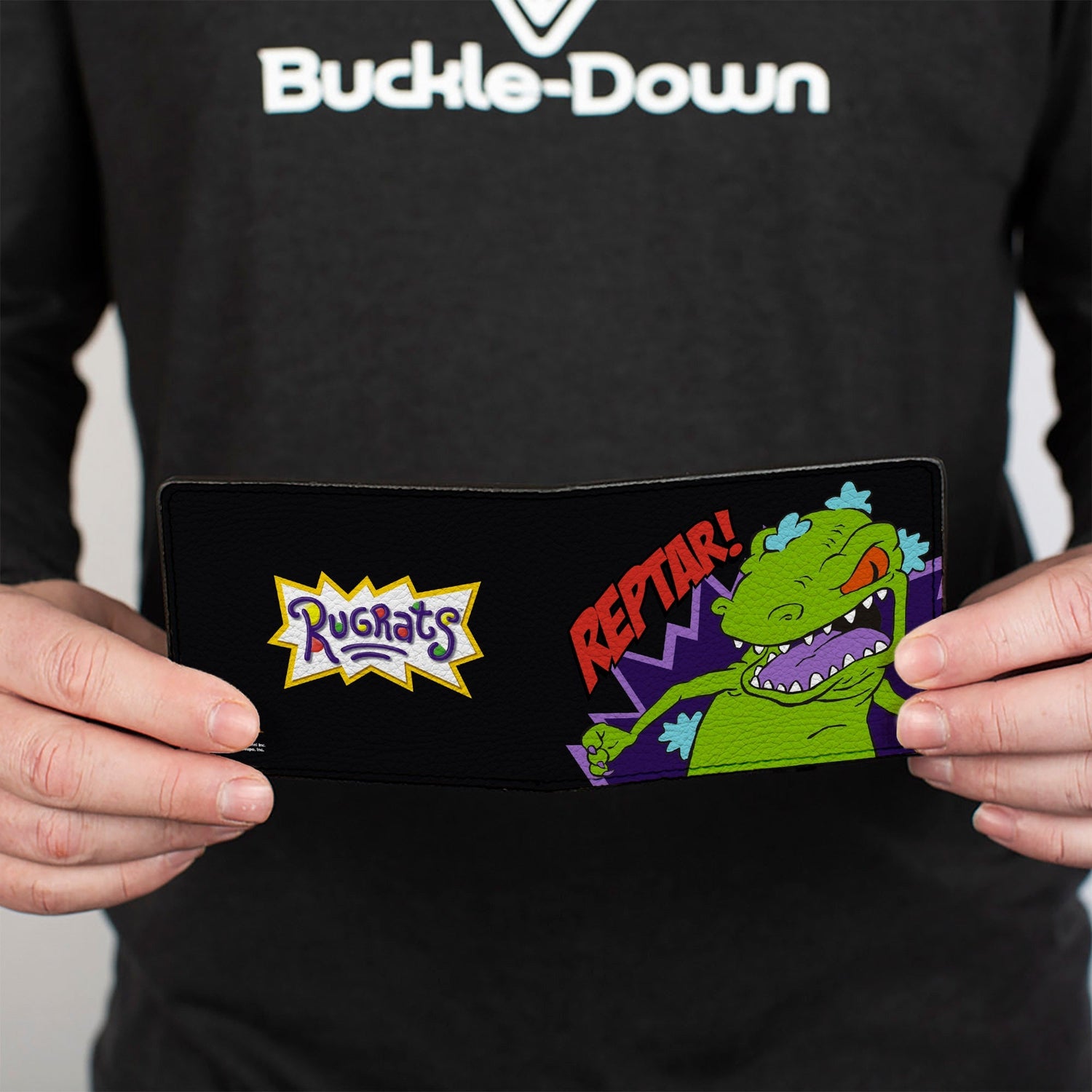 Rugrats Reptar Pose and Logo Vegan Leather Bi - Fold Wallet - Paramount Shop