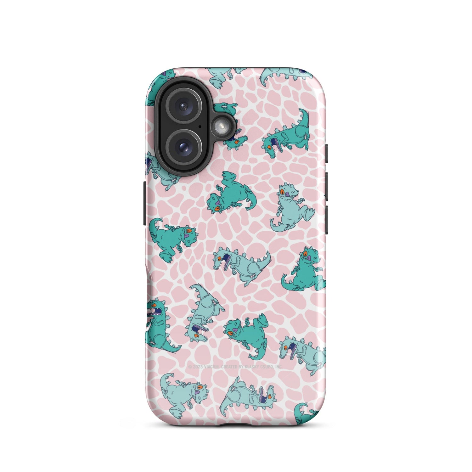 Side view of the Rugrats iPhone case highlighting the durable dual-layer bumper