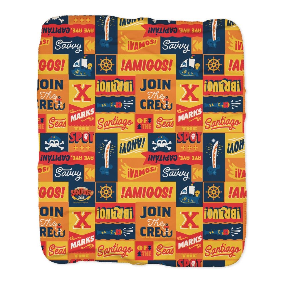 Santiago of the Seas Pattern Sherpa Blanket - Paramount Shop