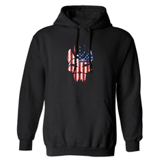 SEAL Team Bravo American Flag Fleece Sweatshirt mit Kapuze - Schwarz / SM