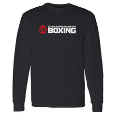 SHO Championship Boxing Logo Adult Long Sleeve T-Shirt - Black / SM