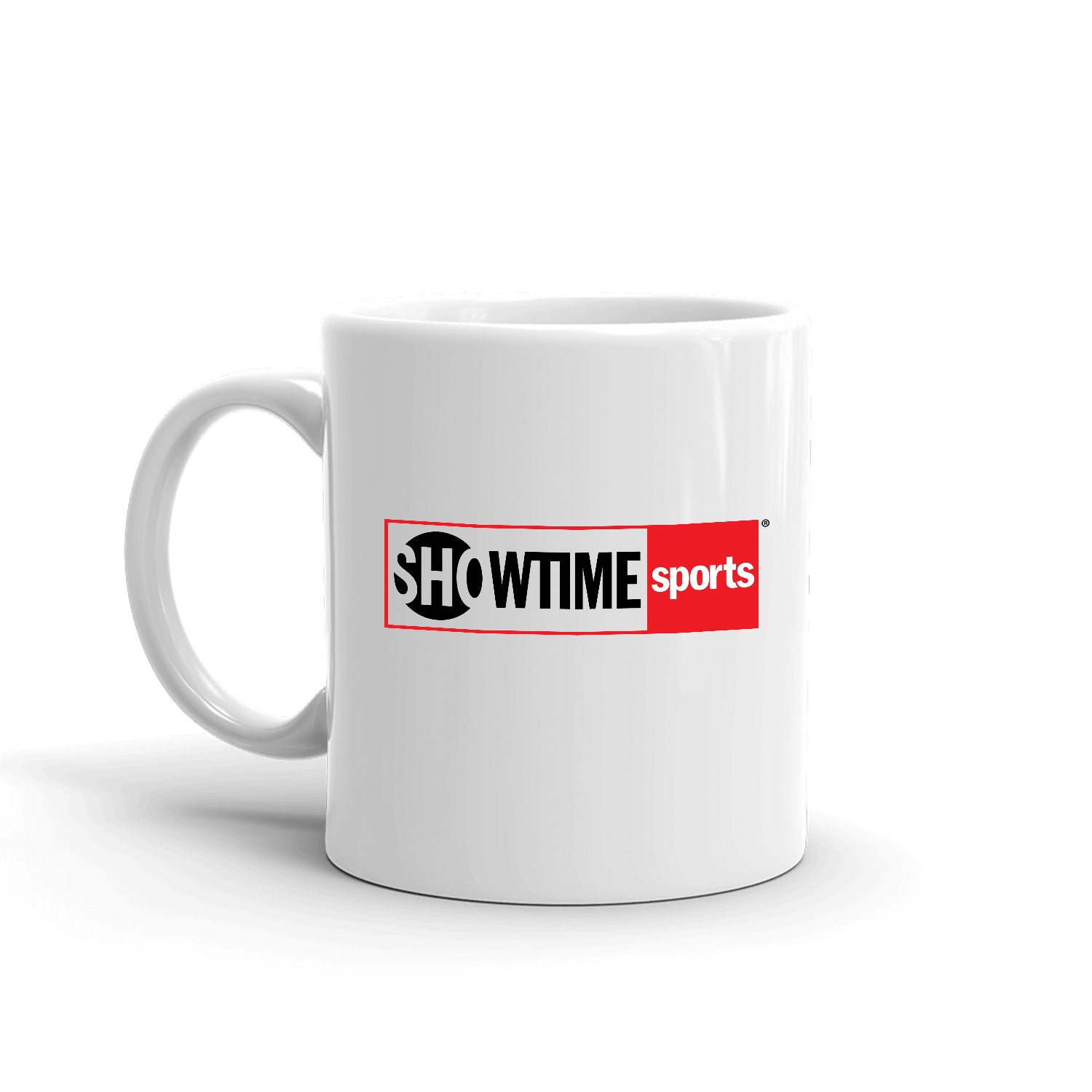 SHOWTIME Sports Red Outline Logo White Mug - Paramount Shop