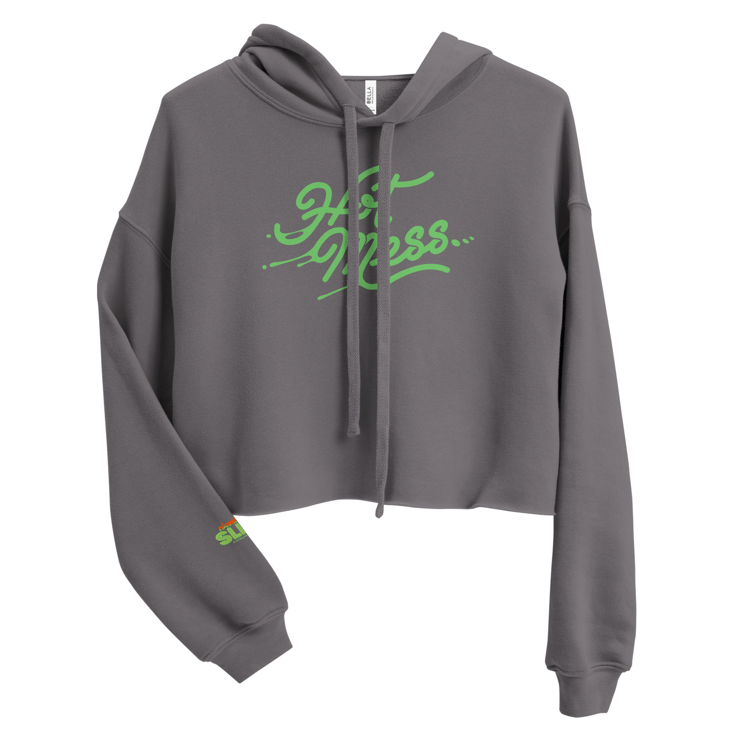 Slime Hot Mess Women's Fleece Crop Hooded Sweatshirt - Paramount Shop