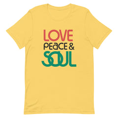 Soul Train Love Peace and Soul T-Shirt - Yellow / SM
