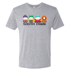 South Park 8-Bit Characters Men's Tri-Blend T-Shirt - Premium Heather / SM